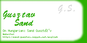 gusztav sand business card